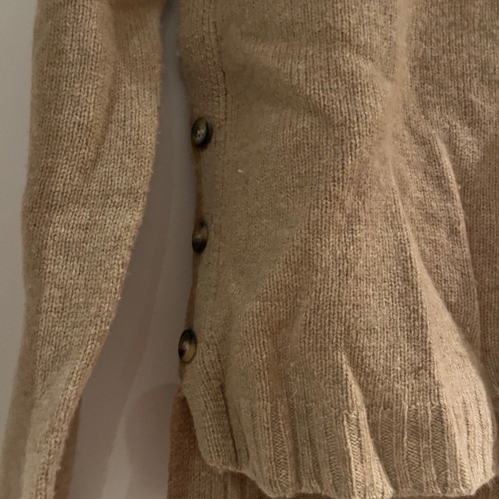 Massimo Dutti Beige Crew Neck Sweater View 2